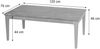 Couchtisch HWC-M55, Beistelltisch Sofatisch, Massiv-Holz HDF Laminat Melamin 46x120x70cm, Marmor/Stein-Optik helle Beine Bild 3
