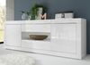 INOSIGN Sideboard Basic Breite 240 cm, Kommode 2 Türen, 2 Schubkästen, Anrichte, Weiss HochglanzLack, Metallgriff, moderne Rahmenoptik, viel Stauraum Bild 2