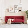 vidaXL Chesterfield-Sofa 2-Sitzer Weinrot Kunstleder 372663 Bild 3