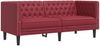 vidaXL Chesterfield-Sofa 2-Sitzer Weinrot Kunstleder 372663 Bild 2