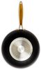 HENSSLERS Wok HSN, Aluminium (1-tlg), BLACK CERAMIC Antihaftbeschichtung, goldener Edelstahlgriff, Induktion Bild 4