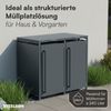 STEELSØN 'Xalara' Mülltonnenbox 2er je 240 Liter, anthrazit, Mülltonnenverkleidung aus Stahl, wetterfest, 116x80x134 cm, Müllbox für 2 Tonnen Bild 5