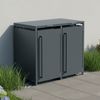 STEELSØN 'Xalara' Mülltonnenbox 2er je 240 Liter, anthrazit, Mülltonnenverkleidung aus Stahl, wetterfest, 116x80x134 cm, Müllbox für 2 Tonnen Bild 2