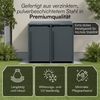 STEELSØN 'Xalara' Mülltonnenbox 2er je 240 Liter, anthrazit, Mülltonnenverkleidung aus Stahl, wetterfest, 116x80x134 cm, Müllbox für 2 Tonnen Bild 4