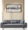 Sitzgruppe/Sofa Set - Wohnzimmergarnitur "Niva" 3+3+1-Grau/Orange Bild 3