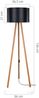 Lux.pro 'Keynes' Stehleuchte, MDF / Polyester schwarz / Bambusoptik, Höhe 136 cm Bild 3