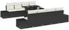 vidaXL Gartensofa-set mit Kissen mit Speicher 9 pcs Schwarz und Creme 3357880 Bild 2