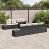 vidaXL Gartensofa-set mit Kissen mit Speicher 9 pcs Schwarz und Creme 3357880 Bild 3