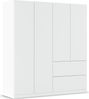 rauch Joel, Kleiderschrank, 4-türig, push-to-open, mit 2 Kleiderstangen und 2 Einlegeböden, Farbe Weiß, BxHxT 181x197x54cm Bild 3