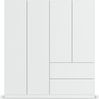 rauch Joel, Kleiderschrank, 4-türig, push-to-open, mit 2 Kleiderstangen und 2 Einlegeböden, Farbe Weiß, BxHxT 181x197x54cm Bild 2