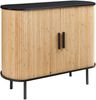 Kommode Tvedestrand 100x40x80 cm Schwarz/Natur [en. casa] Bild 2