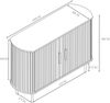 Kommode Tvedestrand 100x40x80 cm Schwarz/Natur [en. casa] Bild 3