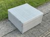 Fimous Rattan Gartenmöbel im Freien Quadrat Couchtisch Helles Grau Polyrattan Teetisch Bild 4