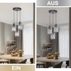 ZMH Pendelleuchte Esstisch Esszimmerlampe Hängend - 3 Flammig Hängelampe Schwarz Modern Esstischlampe Wohnzimmer Schlafzimmer Kristall Hängeleuchte Design Pendellampe E27 für Küche(ohne Leuchtmittel) Bild 5