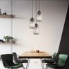 ZMH Pendelleuchte Esstisch Esszimmerlampe Hängend - 3 Flammig Hängelampe Schwarz Modern Esstischlampe Wohnzimmer Schlafzimmer Kristall Hängeleuchte Design Pendellampe E27 für Küche(ohne Leuchtmittel) Bild 3