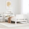 Einzelbettgestell Design für Erwachsene mit Kopfteil ohne Matratze Weiß 90x200 cm d3164e Bild 2