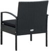 vidaXL Gartenstuhl mit Kissen Poly Rattan Schwarz 45797 Bild 5