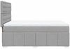 vidaXL Boxspringbett mit Matratze Hellgrau 140x200 cm Stoff 3291705 Bild 5