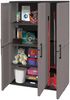 Dmora Amordel Outdoor-Garderobe, Outdoor-Möbel, Mehrzweck-Balkongarderobe, 100 % Made in Italy, Grau und Schwarz, gestreifte Oberfläche, 102 x 37 x 163 cm Bild 5