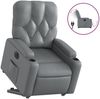 vidaXL Relaxsessel mit Aufstehhilfe Elektrisch Grau Kunstleder 3204789 Bild 2
