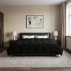 vidaXL Winterbettdecke Gepolstert Schwarz 200 x 220 cm Mikrofaser 42026105 Bild 4
