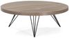 Lounge Couchtisch GRIGIO 90cm hellgrau Eichen-Optikschwarzes Metallgestell Bild 2