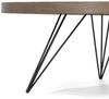 Lounge Couchtisch GRIGIO 90cm hellgrau Eichen-Optikschwarzes Metallgestell Bild 4