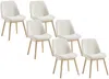 Vente-unique - LEYADA Stuhl Stoff Beige - B 56,5 cm x H 84 cm x L 50 cm Bild 2