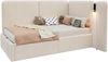 Doppelbett aus Kieferholz mit 15 Latten, stabilem Kopf- und Fußteil sowie Mittelfüßen, klassisches Holzbett für Schlafzimmer, weiß-natur Bild 5