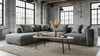FINEBUY Couchtisch FB115693 Wohnzimmertisch Nierenform 122cm Beistelltisch White Wash (Organische Form für ein harmonisches Wohngefühl), Stilvoller Tisch mit natürlicher Ausstrahlung Bild 2