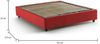 Dmora Alaska Doppelbett, Bettkasten mit Stoffbezug, 100 % Made in Italy, Öffnung vorne, geeignet für 160 x 200 cm Matratze, Rot Bild 3