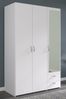 Kleiderschrank Enjour in weiß mit Spiegel 3-türig 120 cm Bild 4