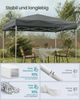 SONGMICS Faltzelt 3 x 3 m, stabil, tragbar, Pavillon für Garten, Hof, Markt, Sonnenschutz, grau Bild 3
