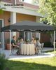 SONGMICS Faltzelt 3 x 3 m, stabil, tragbar, Pavillon für Garten, Hof, Markt, Sonnenschutz, grau Bild 2
