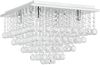 Kristall Deckenleuchte [38x38cm] Deckenlampe Lüster Zimmerlampe Chrom [lux. pro] Bild 2