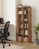 Vasagle Bücherregal, mit 10 Fächern, Standregal, Aufbewahrungsregal, Regal, für Wohnzimmer, Büro, Schlafzimmer, Arbeitszimmer, skandinavischer Stil, als Raumteiler, weiß Bild 2