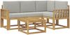 vidaXL Outdoor-Sofagarnitur 5 pcs Weiß und Hellgrau 59 x 59 x 37 cm 3387590 Bild 2
