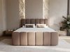 GRAINGOLD Cloud Boxspringbett 160x200, Bett mit Bettkasten, Velour-Stoff, mit Kopfteil, Braun Bild 3