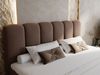 GRAINGOLD Cloud Boxspringbett 160x200, Bett mit Bettkasten, Velour-Stoff, mit Kopfteil, Braun Bild 4