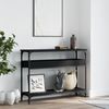 vidaXL Konsolentisch mit Ablage Schwarz 100x29x75cm Holzwerkstoff 837717 Bild 3