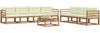vidaXL Outdoor-Sofagarnitur mit Kissen 8 pcs Natur und Creme 3367283 Bild 3