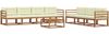 vidaXL Outdoor-Sofagarnitur mit Kissen 8 pcs Natur und Creme 3367283 Bild 2