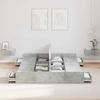 vidaXL Aufbewahrungsbettgestell Beton Grau 140 x 190 cm Holzwerkstoff 3335312 Bild 3