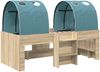 vidaXL Hochbett für Kinder mit Tunnel 3 Stk. Sonoma Eiche und Hellblau 3423540 Bild 3