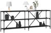 Konsolentisch, Beistelltisch, Konsole mit Regal Schwarz Eichen-Optik 200 x 30 x 75 cm Bild 3