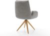 Drehstuhl Clea-Flex Strukturstoff Soft Grau Holzgestell kantig Natur 180° drehbar Bild 5