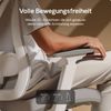 Desktronic Bürostuhl Verstellbarer Ergonomischer SitPro, Grau 3-Dimensional Armlehne, Integrierte 5-Wege-Lendenwirbelstütze Bild 5