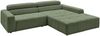 KAWOLA Sofa RENO Ecksofa Feincord olivgrün Longchair rechts 68 x 217 x 258 cm Bild 2