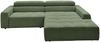 KAWOLA Sofa RENO Ecksofa Feincord olivgrün Longchair rechts 68 x 217 x 258 cm Bild 5