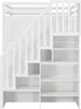 Vente-unique - MENIZI Bett Holz, Platte Weiß - B 147 cm x H 190 cm x L 246 cm Bild 4